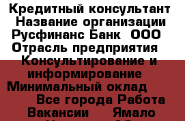 Кредитный консультант › Название организации ­ Русфинанс Банк, ООО › Отрасль предприятия ­ Консультирование и информирование › Минимальный оклад ­ 13 000 - Все города Работа » Вакансии   . Ямало-Ненецкий АО,Губкинский г.